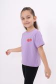 Toontoy Kız Çocuk  Yakası Çilek Baskılı Tişört