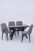 Kütük Milano MDF Lak Mutfak Masa Sandalye Takımı 70x120