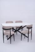 Kütük Polo MDF Mutfak Masa Sandalye Takımı 90x160