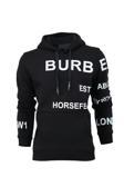 Oppland Erkek Kışlık Bur Premium Pamuklu Kumaş Üç İplik Kapüşonlu Kanguru Cepli Sweatshirt Logolu Siyah L