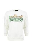 Oppland Erkek Mevsimlik Amir Premium Pamuklu Kumaş İki İplik Sweatshirt Logolu Model Regular Fit Beyaz XL