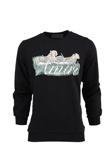 Oppland Erkek Mevsimlik Amir Premium Pamuklu Kumaş İki İplik Sweatshirt Logolu Model Regular Fit Siyah 2XL