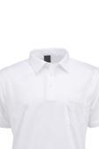Oppland Erkek Gömlek Yaka Cepli Kısa Kollu Normal Kesim Tam Kalıp Premium Pamuklu Kumaş T-Shirt Beyaz XL
