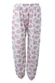 Oppland Kadın Yazlık Içlik Anne Pijama Altı Battal Beden Lastikli Paça %100 Pamuk Çiçek Desenliklasik Gül Kurusu 2XL