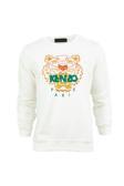 Oppland Erkek Mevsimlik Enzo Premium Pamuklu Kumaş İki İplik Sweatshirt Logolu Model Regular Fit Beyaz XL