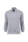 Oppland Erkek Mevsimlik Yarım Fermuarlı Tamkalıp Likralı Premium Pamuklu Kumaş İki İplik Sweatshirt Gri 2XL
