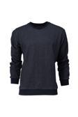 Oppland Erkek Mevsimlik Doğal Pamuklu Sweatshirt Bisiklet Yaka Çizgili Rahat Kesim Tam Kalıp Lacivert M
