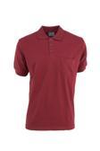 Oppland Erkek Polo Yaka Cepli Kısa Kollu Hilfiger Model Normal Kesim Pamuklu Lakos Kumaş Tişört Bordo 4XL