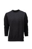 Oppland Erkek Mevsimlik Doğal Pamuklu Şık Sweatshirt Bisiklet Yaka Panolu Rahat Kesim Tam Kalıp Siyah XL