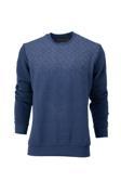 Oppland Erkek Mevsimlik Doğal Pamuklu Şık Sweatshirt Bisiklet Yaka Panolu Rahat Kesim Tam Kalıp Mavi M