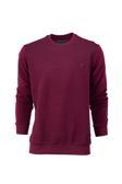 Oppland Erkek Mevsimlik Doğal Pamuklu Şık Sweatshirt Bisiklet Yaka Panolu Rahat Kesim Tam Kalıp Bordo M