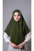 Hürrem Bone Haki Pratik Hazır Geçmeli Tesettür Eşarp Aerobin Kumaş Çapraz Hijab 2307_09