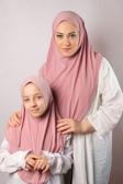 Hürrem Bone Pudra Pratik Anne Kız Kombin Tesettür Eşarp Sandy Düz Hijab 230812_06