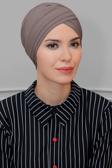 Hürrem Bone Vizon Pratik Hazır Geçmeli Tesettür Bone Sandy Kumaş Üç Çapraz 1803_10