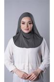 Hürrem Bone Antrasit Pratik Hazır Geçmeli Şal Şifon Kumaş Hijab Bone 3009_25