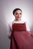 Hürrem Bone Mürdüm Pratik Hazır Geçmeli Şal Şifon Boru Boneli 3001_07