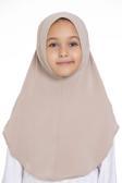 Hürrem Bone Bej Pratik Hazır Geçmeli Genç Tesettür Bone Sandy Kumaş Düz Hijab 2312_12