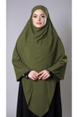 Hürrem Bone Haki Pratik Hazır Geçmeli Tesettür Eşarp Medine İpeği Bağcıklı Sufle Hijab 2301_09