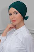 Hürrem Bone Zümrüt Pratik Hazır Geçmeli Tesettür Bone Sandy Kumaş Fiyonklu Çift Taraflı Tek Çapraz 1833_37