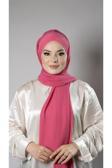 Hürrem Bone Pembe Pratik Hazır Geçmeli Bone Şal Şifon Kumaş Kendinden Boneli Üç Bantlı 1451_04