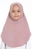 Hürrem Bone Pudra Pratik Hazır Geçmeli Genç Tesettür Bone Sandy Kumaş Düz Hijab 2312_06