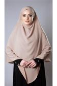 Hürrem Bone Bej Pratik Hazır Geçmeli Tesettür Eşarp Medine İpeği Bağcıklı Çift Katlı Sufle Hijab 2302_12