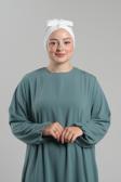 Hürrem Bone Krem Pratik Hazır Geçmeli Fiyonklu Bone Sandy Çift Taraflı Çapraz 3007B_40