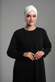 Hürrem Bone Krem Pratik Hazır Geçmeli Tesettür Bone Fukuro Sandy Kumaş Büzgülü 1831_40
