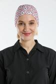 Hürrem Bone Bordo Pratik Hazır Geçmeli Tesettür Bone Sandy Kumaş Geometrik 2117_16