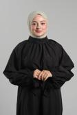 Hürrem Bone Bej Pratik Hazır Geçmeli Tesettür Eşarp Sandy Arkadan Çıtçıtlı Piliseli Hijab 2406_12