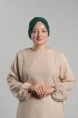 Hürrem Bone Zümrüt Pratik Hazır Geçmeli Tesettür Bone Sandy Pileli Salaş 2121_37