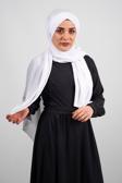 Hürrem Bone Beyaz Arkadan Bağlamalı Şal Viskon Kumaş Üç Bantlı 2103_42