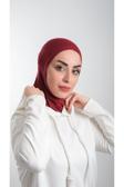 Hürrem Bone Bordo Pratik Hazır Geçmeli Tesettür Bone Sandy Kumaş Spor Hijab 2113_16