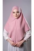 Hürrem Bone Pudra Pratik Hazır Geçmeli Tesettür Eşarp Pamuk Caz Kumaş Düz Hijab 2306_06