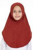Hürrem Bone Kiremit Pratik Hazır Geçmeli Genç Tesettür Bone Sandy Kumaş Düz Hijab 2312_05