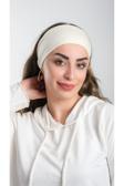 Hürrem Bone Krem Pratik Hazır Geçmeli Tesettür Bone Viskon Kumaş Sade 3007_40