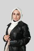 Hürrem Bone Krem Bağcıklı Peluş Salaş Balaklava Boyunluklu Bere Jakar Düz 2328_40