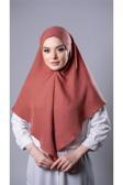 Hürrem Bone Kiremit Pratik Hazır Geçmeli Tesettür Eşarp Pamuk Caz Kumaş Düz Hijab 2306_05