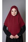 Hürrem Bone Bordo Pratik Hazır Geçmeli Tesettür Eşarp Aerobin Kumaş Çapraz Hijab 2307_16