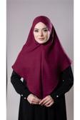 Hürrem Bone Bordo Pratik Hazır Geçmeli Tesettür Eşarp Pamuk Caz Kumaş Tek Katlı Çapraz Hijab 2305_16