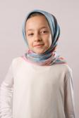 Giverny Bebe Mavisi Dijital Baskılı Çocuk Tesettür Eşarp Pamuk Polyester Uçan Balon Desenli 6002_11