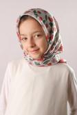 Giverny Kiremit Dijital Baskılı Çocuk Tesettür Eşarp Pamuk Polyester Vişne Desenli 6001_05