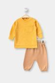 Minytrendy Kız Erkek Yenidoğan Bebek %100 Pamuk Spor Sweatshirt Ve Pantolon Casual 2'Li Takım