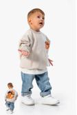 Minytrendy Erkek Bebek Çocuk Oversize Cool Boy Swearshirt  Spor Alt Üst Takım Bayramlık Takım