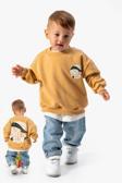 Minytrendy Erkek Bebek Çocuk Oversize Cool Boy Swearshirt  Spor Alt Üst Takım Bayramlık Takım