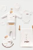 Minytrendy Erkek Bebek İsimli Yenidoğan 7 Parça Hastane Çıkış Seti Bebek Hediyelik Baby Shower Yenidoğan Tulum