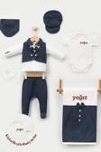 Minytrendy Erkek Bebek İsimli Yenidoğan 7 Parça Hastane Çıkış Seti Bebek Hediyelik Baby Shower Yenidoğan Tulum