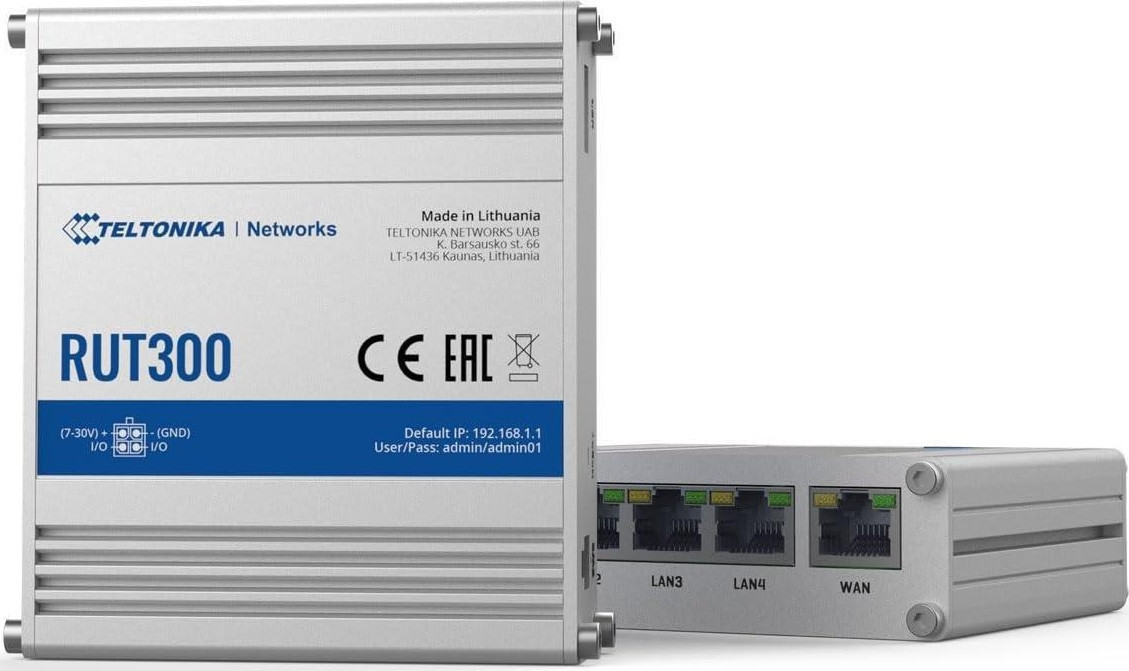 Teltonika RUT300 000100 Endüstriyel Ethernet Router, Sağlam Alüminyum ...