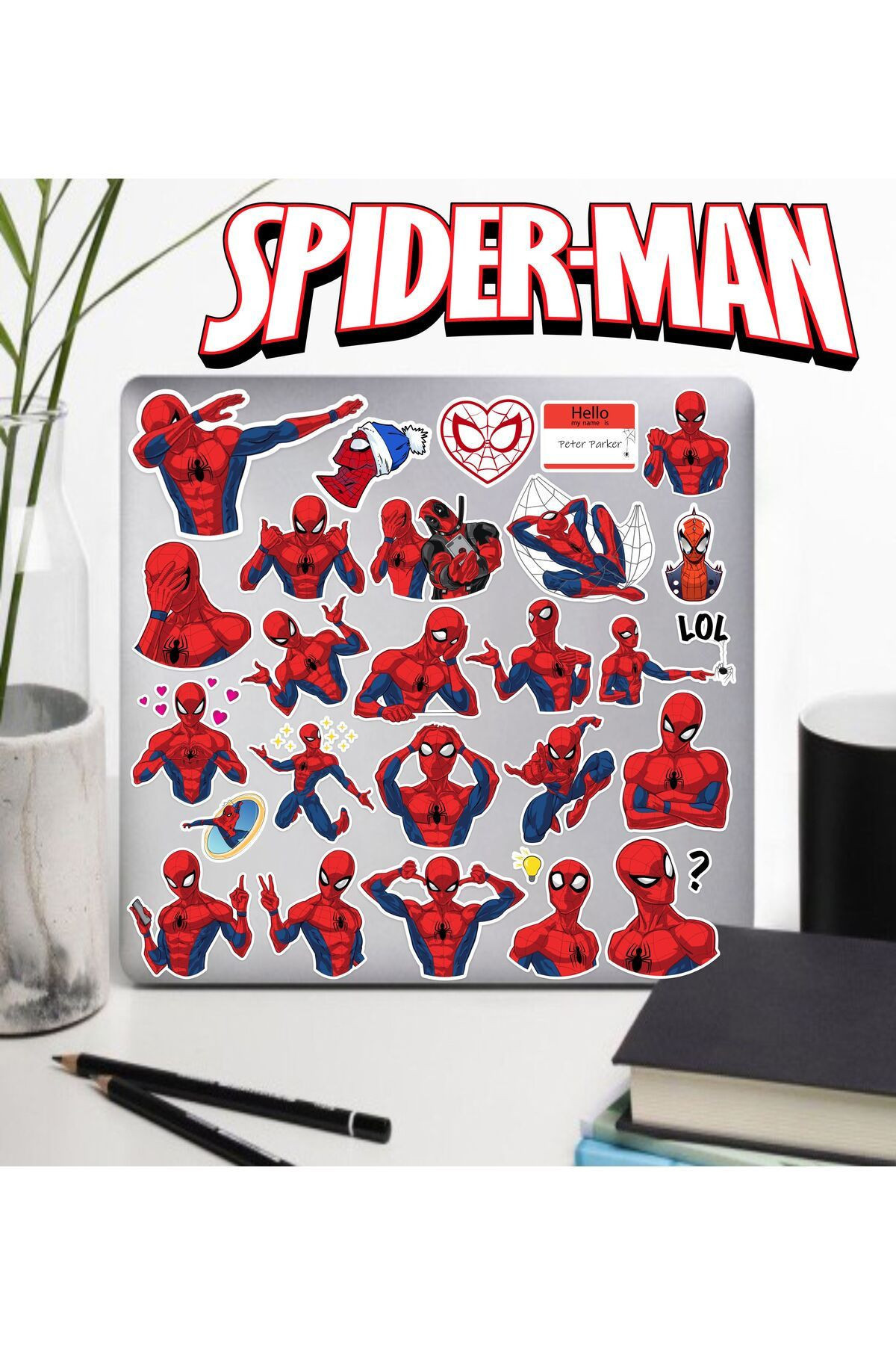 Hediyenebak Örümcek Adam Seri 1 Sticker Seti | Laptop Ajanda Pc Tablet ...