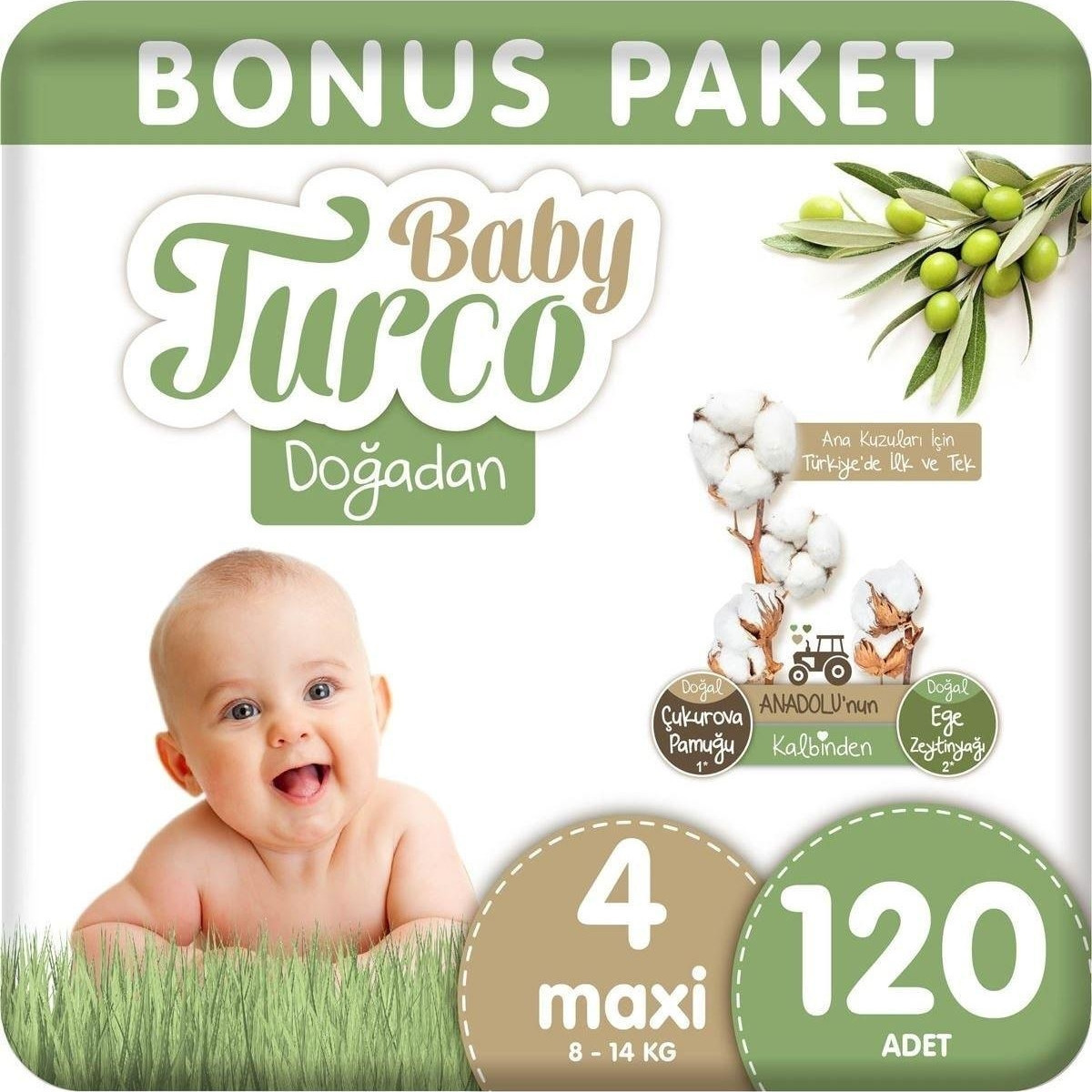 Baby Turco Doğadan Bebek Bezi Bonus Paket No Adet